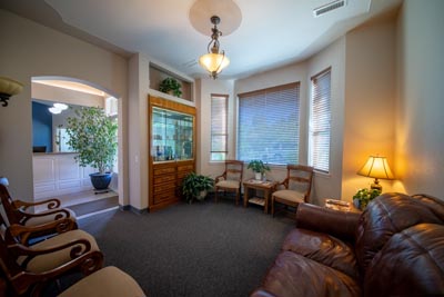 waiting room at Prickly Pear Family Dental